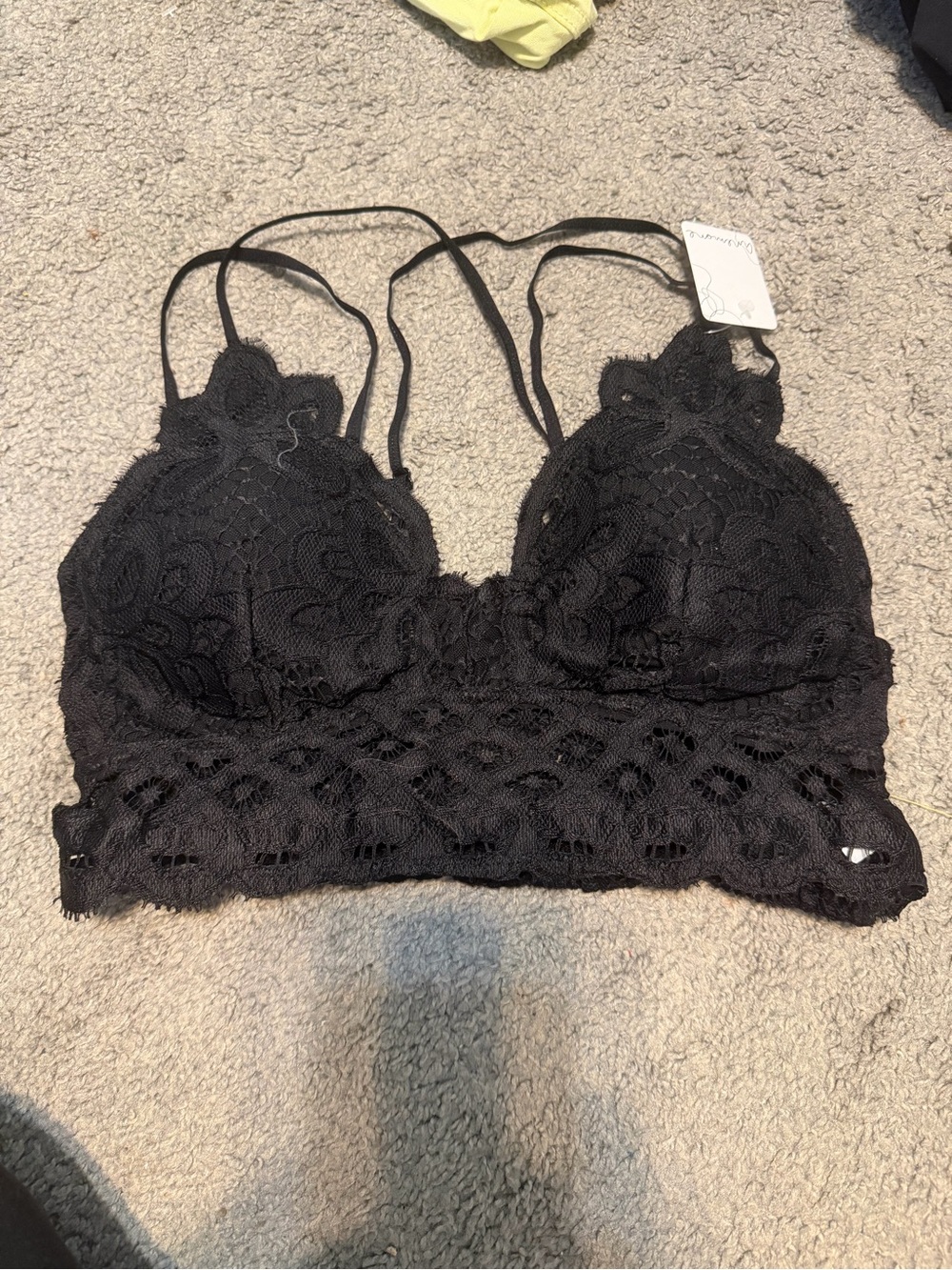 Anemone Black Lace Longline Bralette